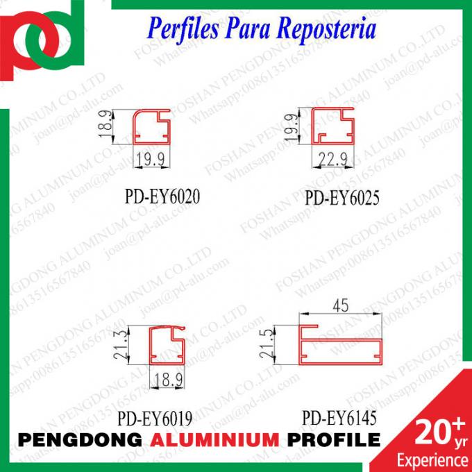 Perfiles De Aluminio Aleacion 6063-T5 Para Reposteria Перу