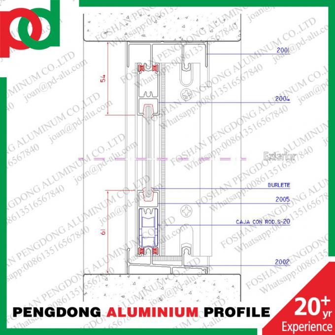 Perfiles De Aluminio Linea 20 Jamba Fabricante De Китай